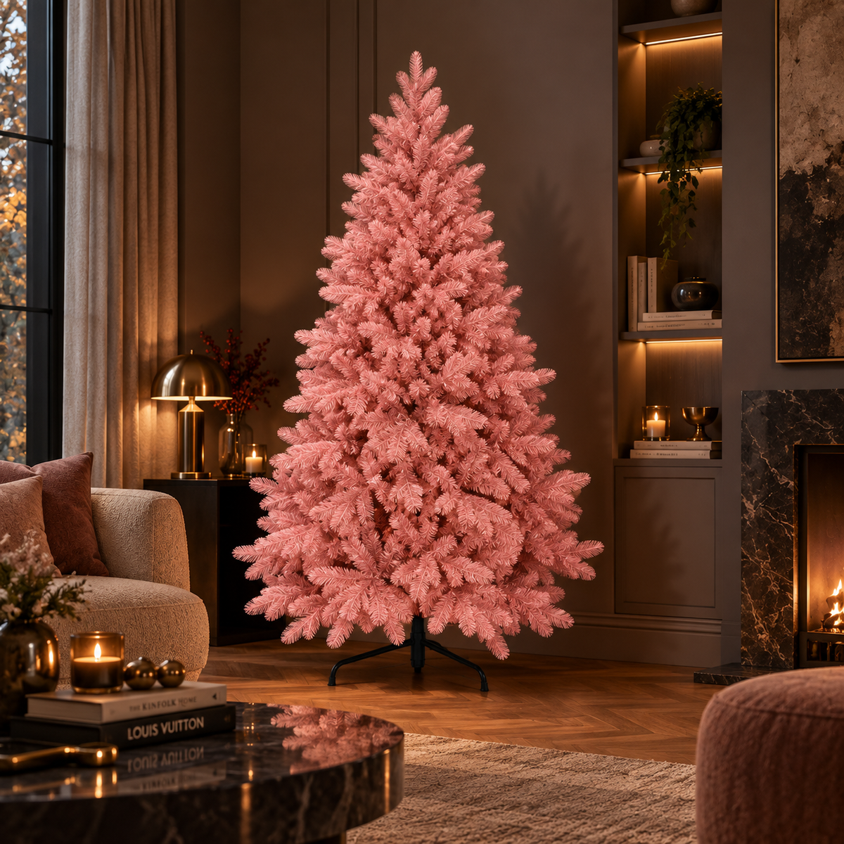 Abete Alpino Elite PE Pink Blush rosa polvere – decorazioni natalizie di lusso Merry Worlds, foto 2