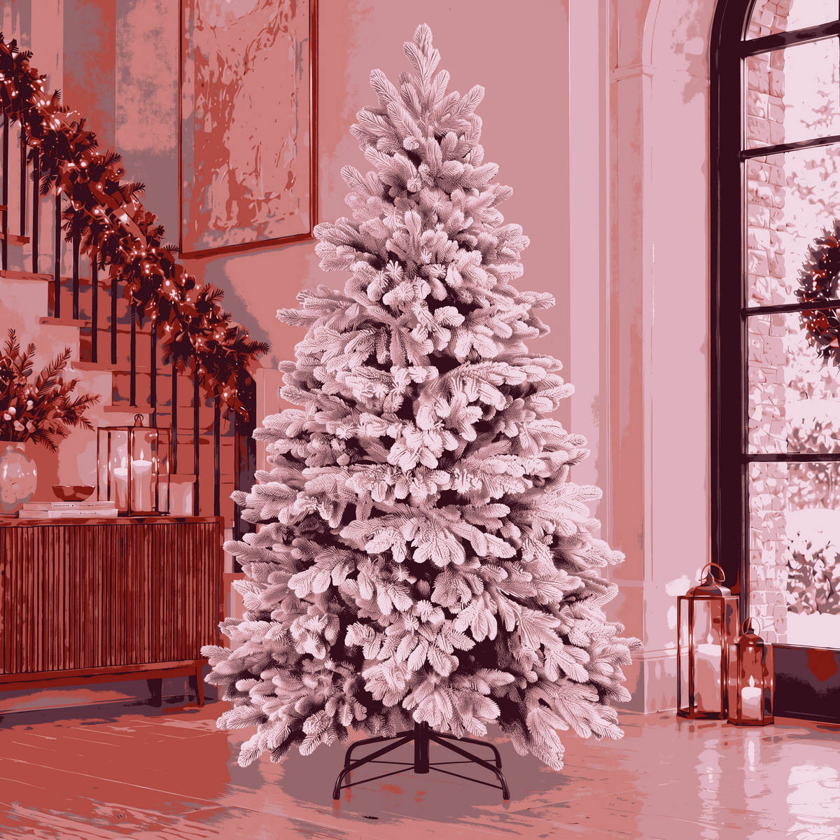 Abete Alpino Elite PE Snow, Albero di Natale Realistico Folto – albero di Natale artificiale realistico Merry Worlds, foto 2