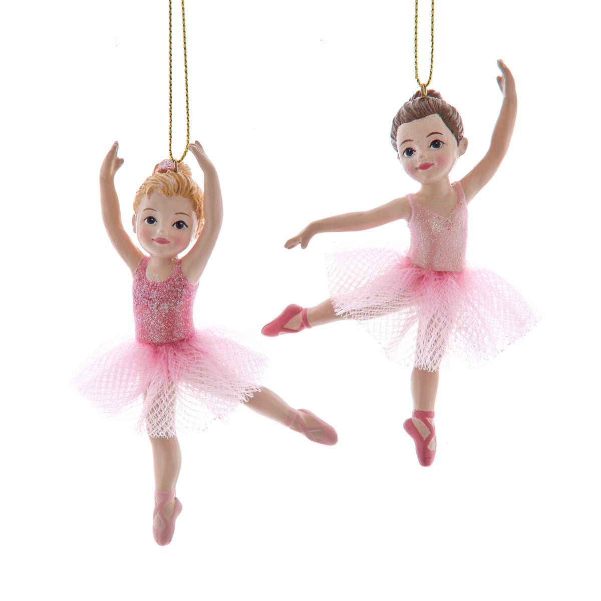 Addobbo natalizio ballerina in resina rosa, 10 cm – ornamenti natalizi Merry Worlds