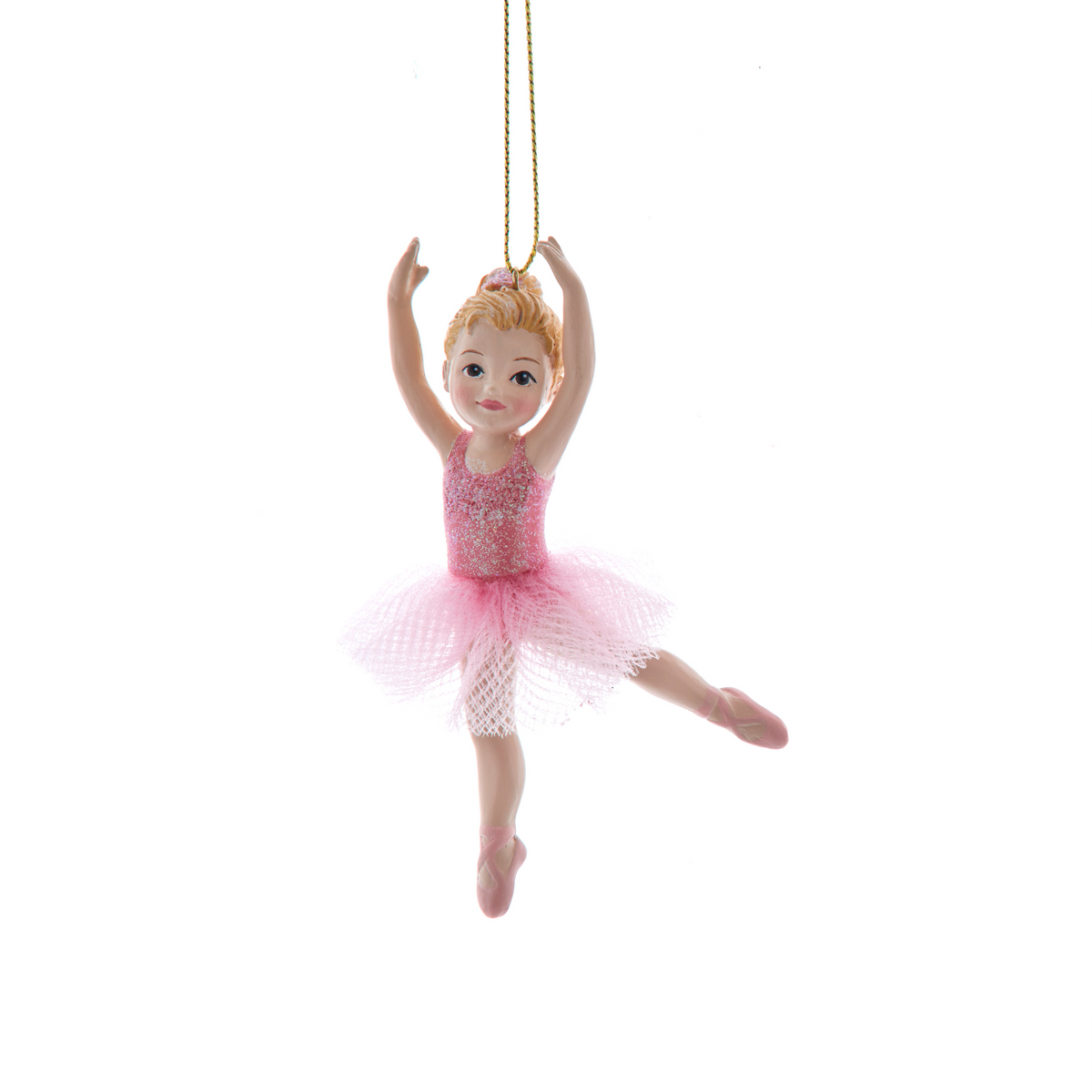 Addobbo natalizio ballerina in resina rosa, 10 cm, modello A – decorazioni per albero di Natale Merry Worlds, foto 2