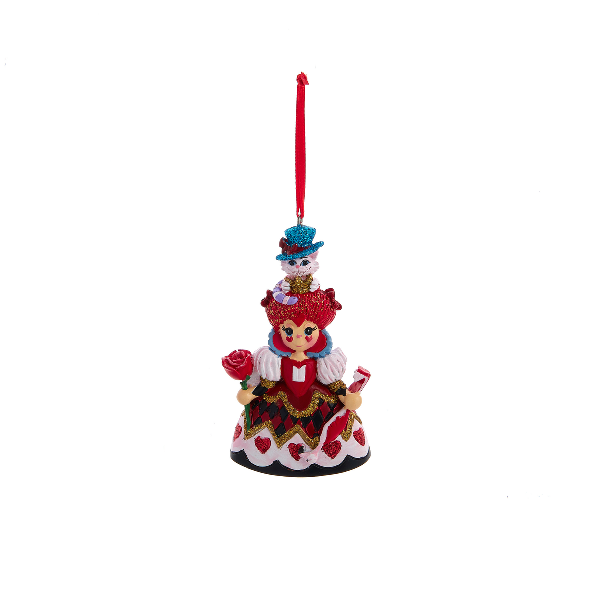Addobbo Personaggi Alice nel Paese delle Meraviglie, 10 cm, Regina di Cuori – addobbi natalizi eleganti Merry Worlds, foto 3
