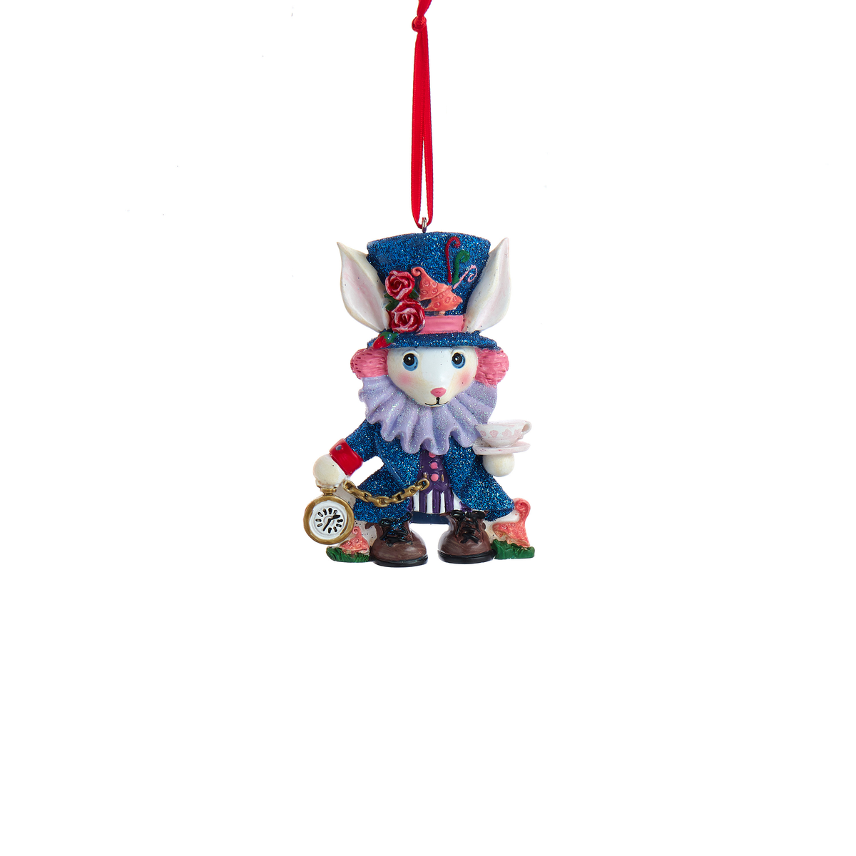 Addobbo Personaggi Alice nel Paese delle Meraviglie, 10 cm, Bianconiglio – ornamenti natalizi Merry Worlds, foto 5