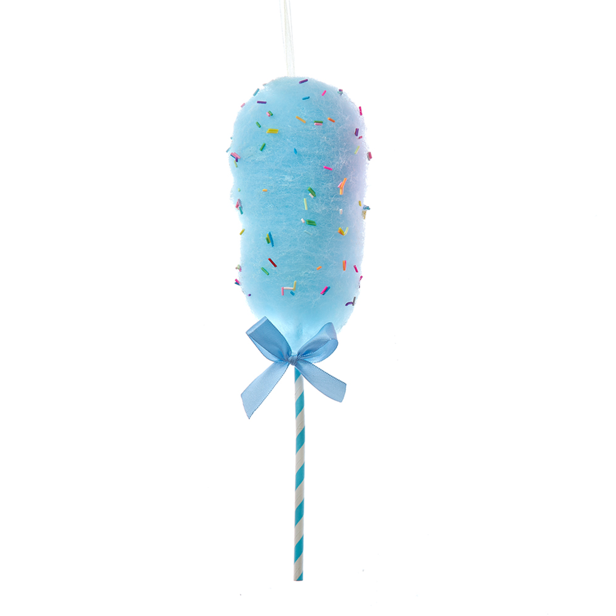 Addobbo natalizio zucchero filato su stecco, 35 cm, colore azzurro – decorazioni per albero di Natale Merry Worlds, foto 2