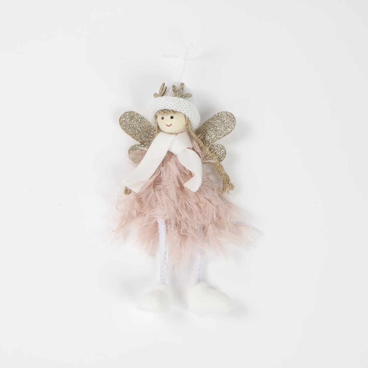 Angelo di Natale in tulle da appendere, 18 cm – ornamenti natalizi Merry Worlds