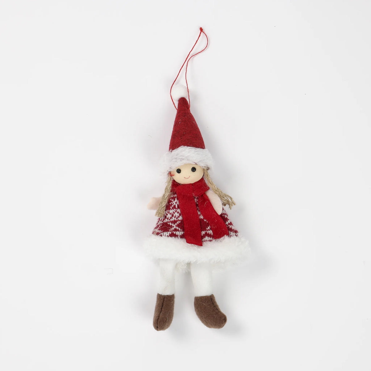 Bambolina di Natale rossa, 20 cm – ornamenti natalizi Merry Worlds