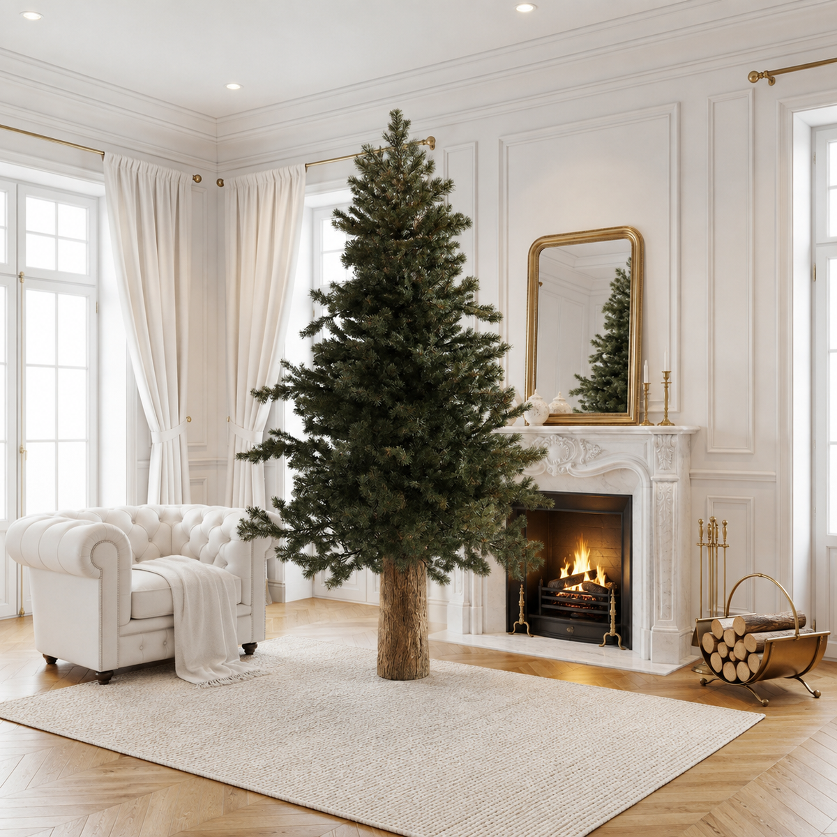 Base Tronco Albero di Natale Realistico Effetto Legno – albero di Natale artificiale realistico Merry Worlds, foto 3