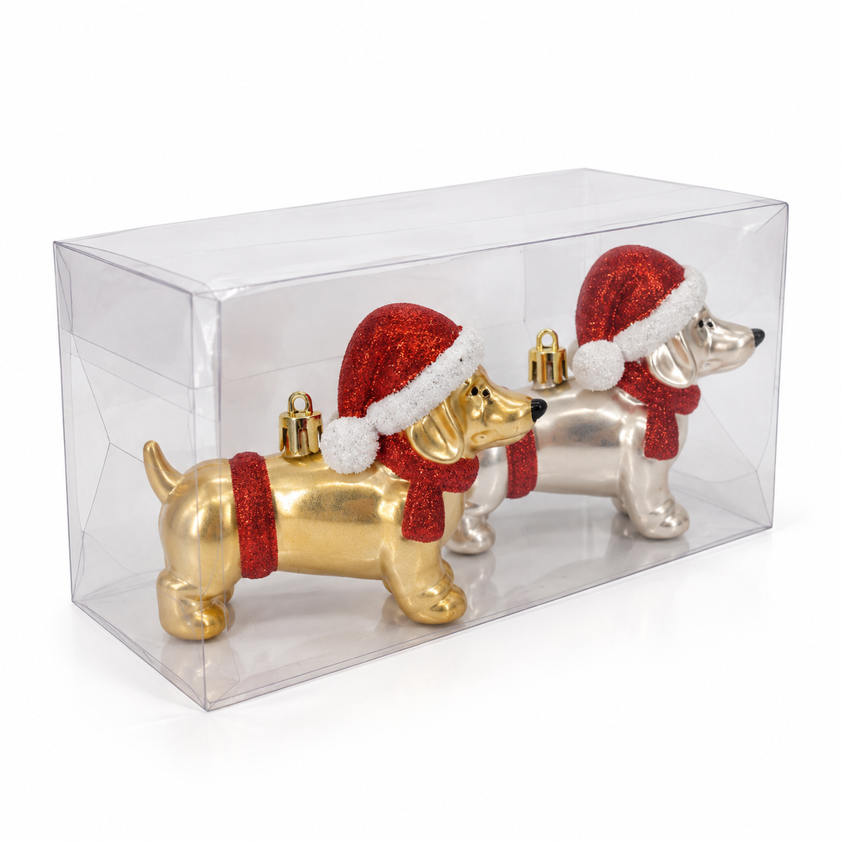 Cane Bassotto per l'Albero di Natale, 9 cm (2 pezzi) – ornamenti natalizi Merry Worlds, foto 2