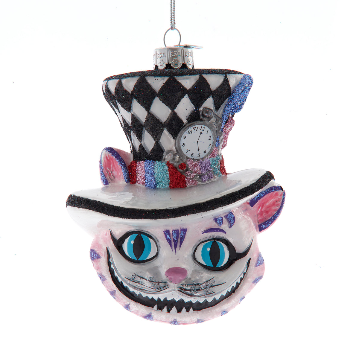 Addobbo Natalizio in Vetro Alice nel Paese delle Meraviglie, 11 cm, Stregatto – ornamenti natalizi Merry Worlds, foto 2