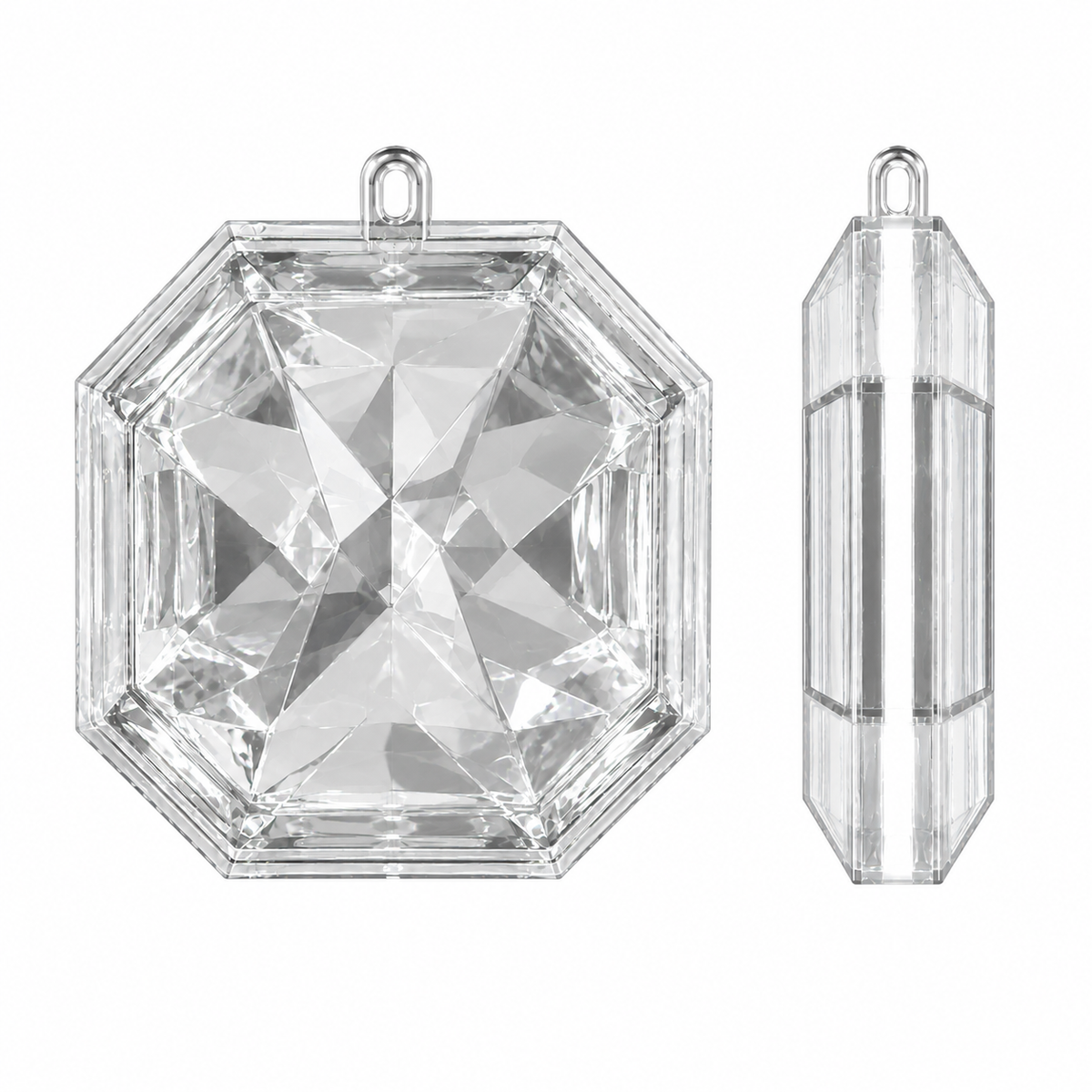 Decoro diamante Asscher da appendere, 11 cm – addobbi natalizi eleganti Merry Worlds, foto 6