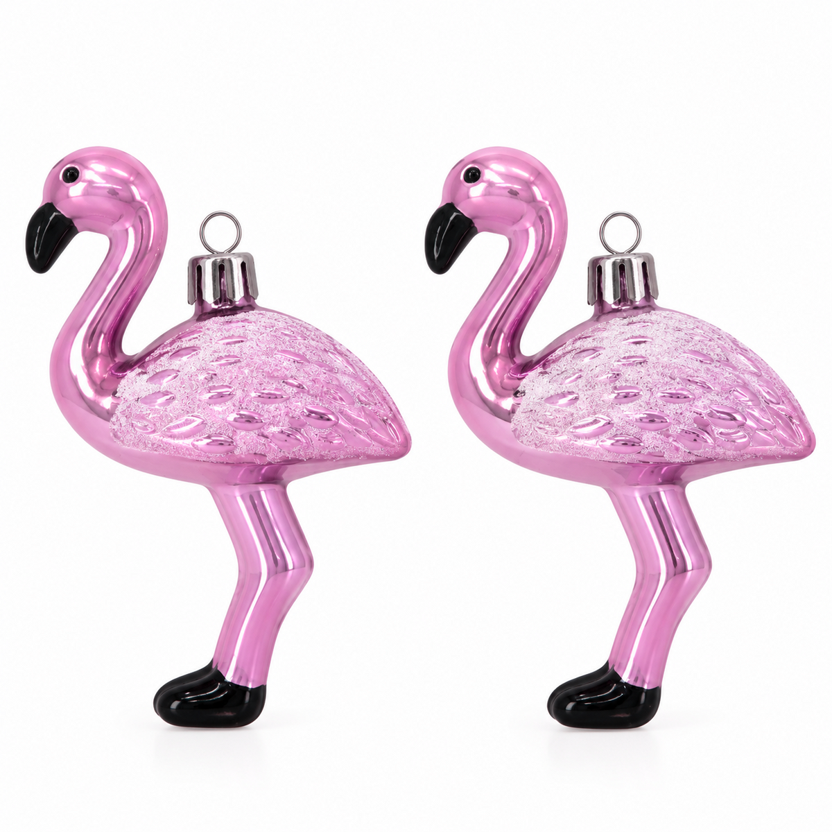 Fenicotteri per l'Albero di Natale, 10 cm (2 pezzi), colore Rosa – decorazioni per albero di Natale Merry Worlds