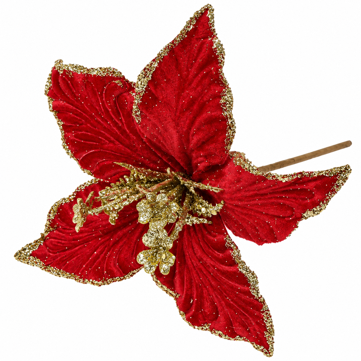 Fiore di Natale in velluto con clip, 24 cm – addobbi natalizi eleganti Merry Worlds, foto 17