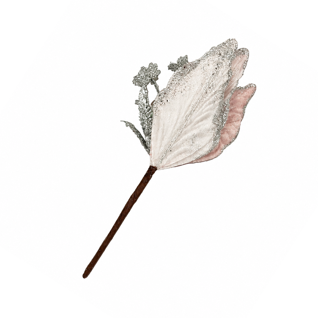 Fiore di Natale in velluto con clip, 24 cm – addobbi natalizi eleganti Merry Worlds, foto 2