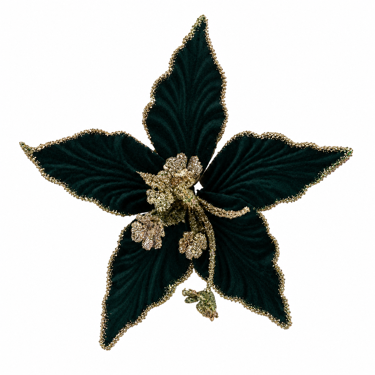 Fiore di Natale in velluto con clip, 24 cm – addobbi natalizi eleganti Merry Worlds, foto 5