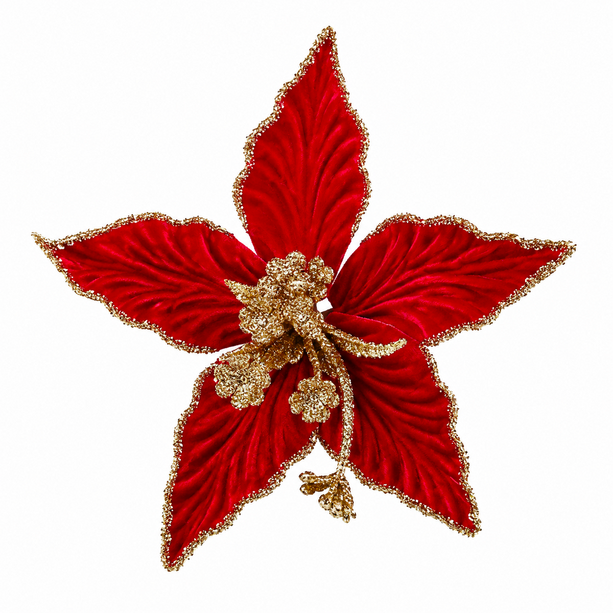 Fiore di Natale in velluto con clip, 24 cm – decorazioni natalizie di lusso Merry Worlds, foto 9