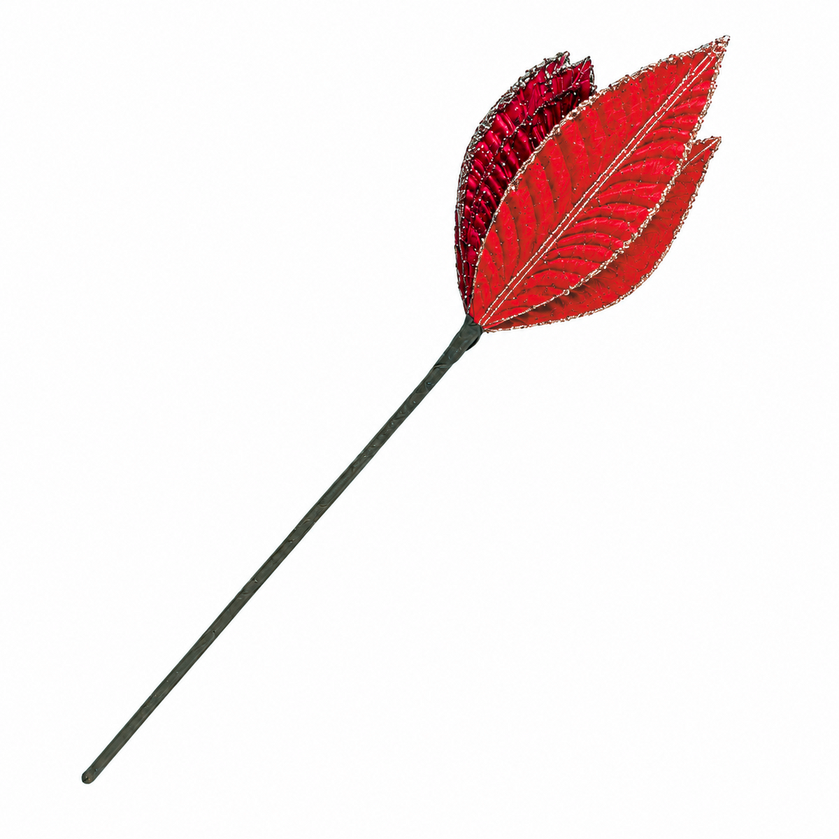 Fiore decorativo natalizio metallizzato, 28 cm – addobbi natalizi eleganti Merry Worlds, foto 5