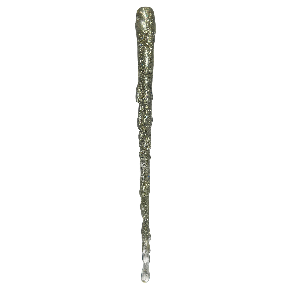 Ghiacciolo realistico in resina, Decorazione albero di Natale 18cm, colore Oro – decorazioni per albero di Natale Merry Worlds, foto 2