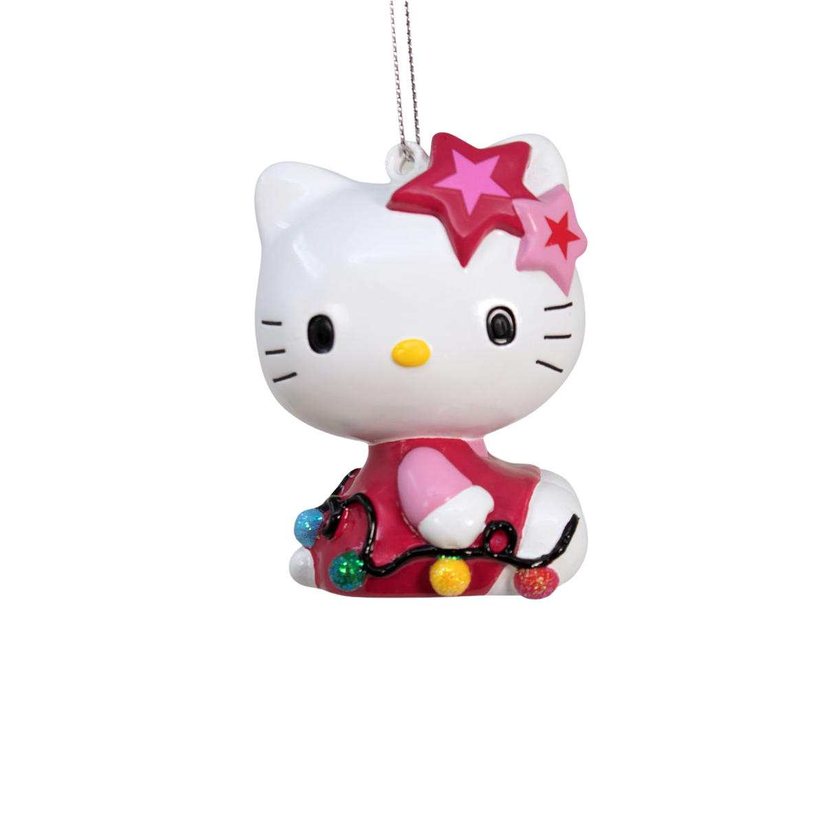 Hello Kitty con filo luminoso, addobbo natalizio 3D, modello seduta – decorazioni natalizie di design Merry Worlds, foto 2