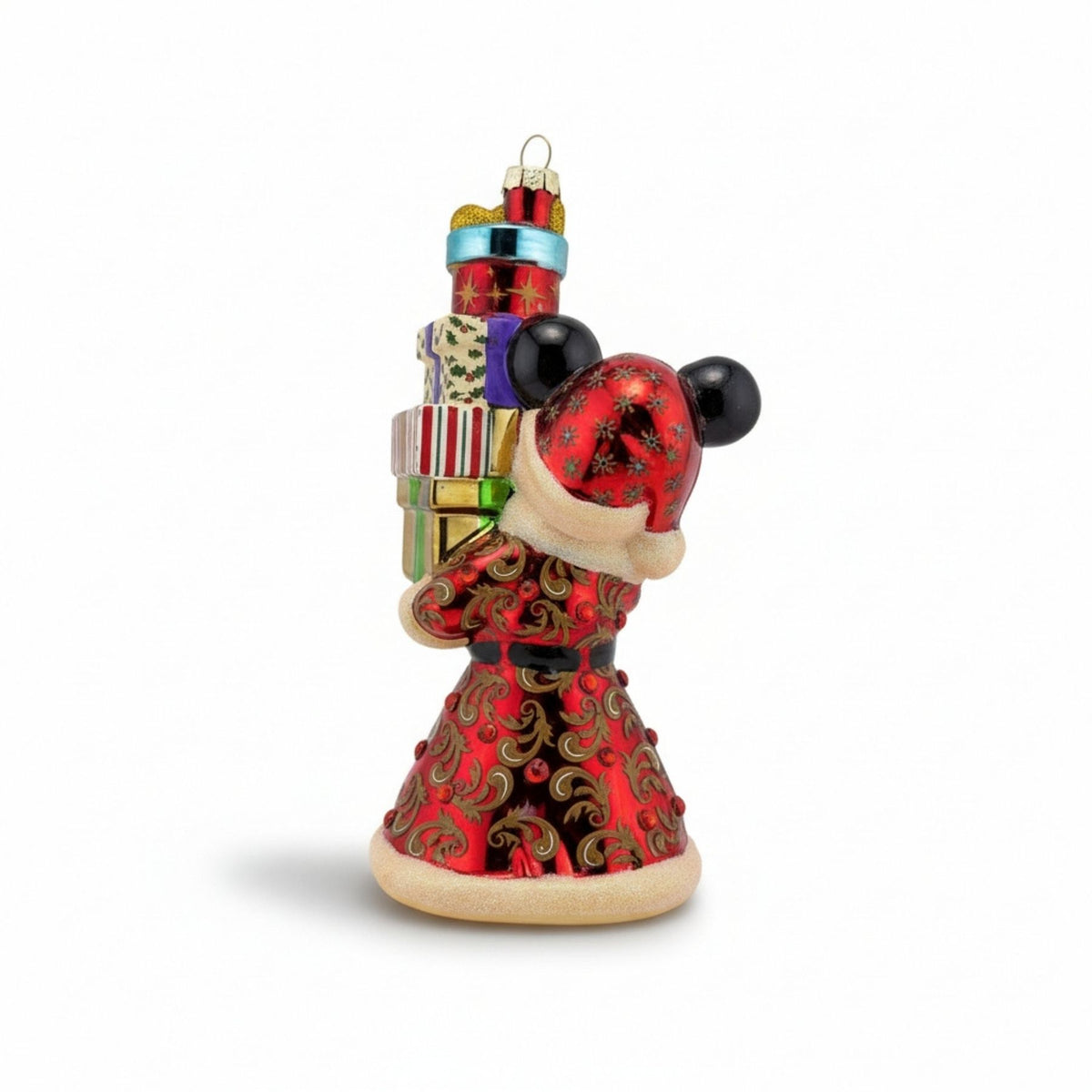 Topolino con Pila di Regali – Decorazione Natalizia Disney Originale