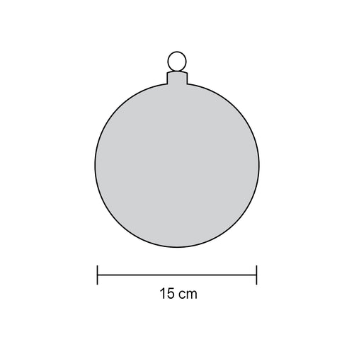 Misure pallina di Natale: diametro 15 cm – guida dimensioni palline di Natale Merry Worlds
