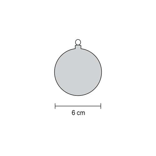 Misure pallina di Natale: diametro 6 cm – guida dimensioni palline di Natale Merry Worlds