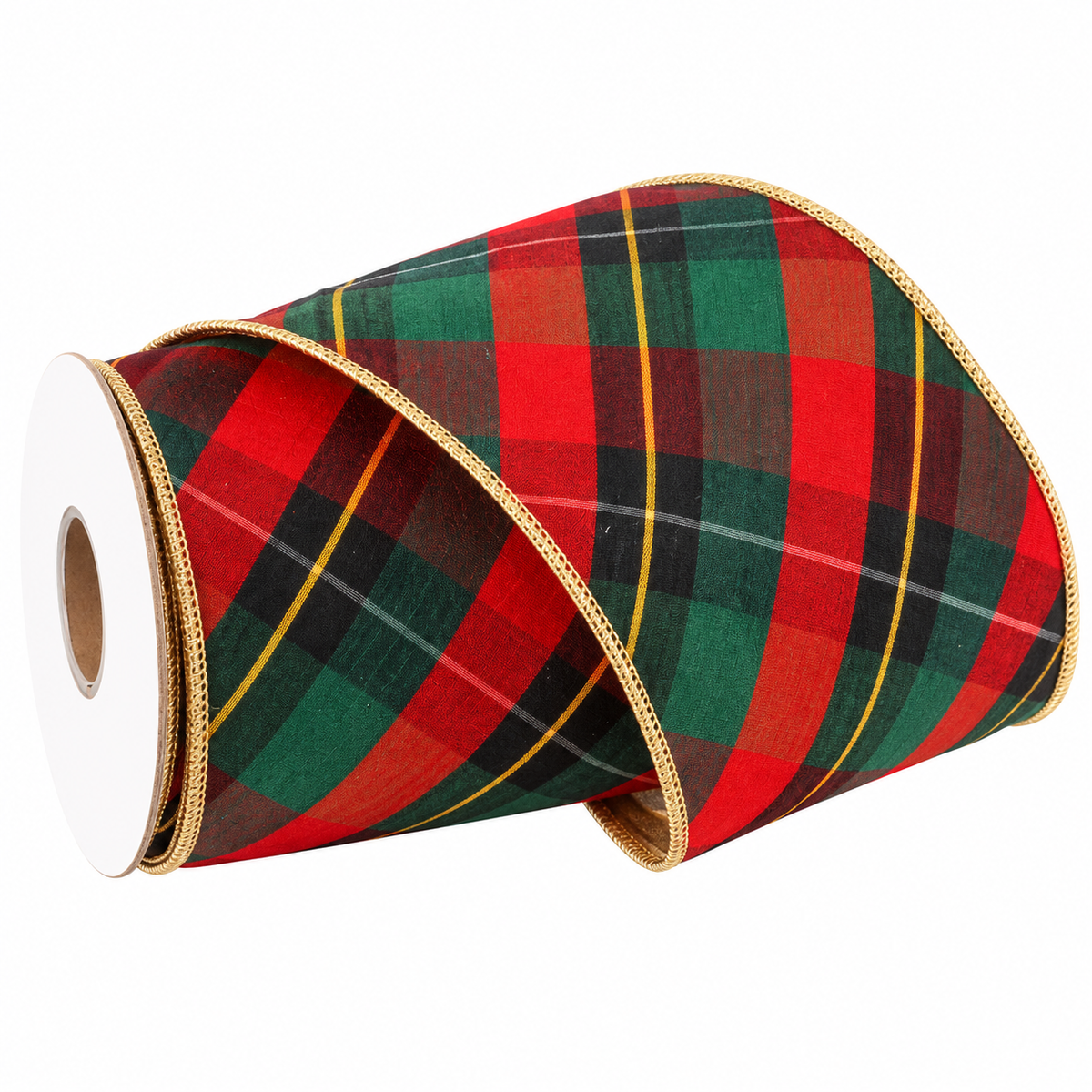 Nastro natalizio tartan rosso e verde, 10 cm x 4,6 m – nastri natalizi Merry Worlds