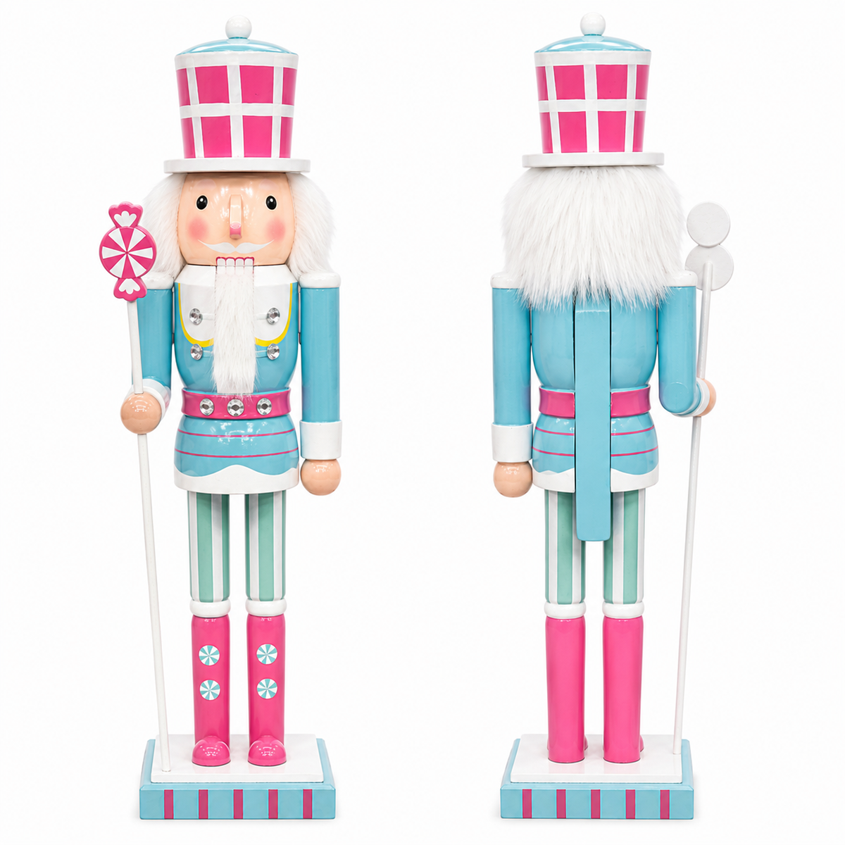 Schiaccianoci in legno natalizio, 38 cm, singolo pezzo del set – decorazioni natalizie di lusso Merry Worlds, foto 6