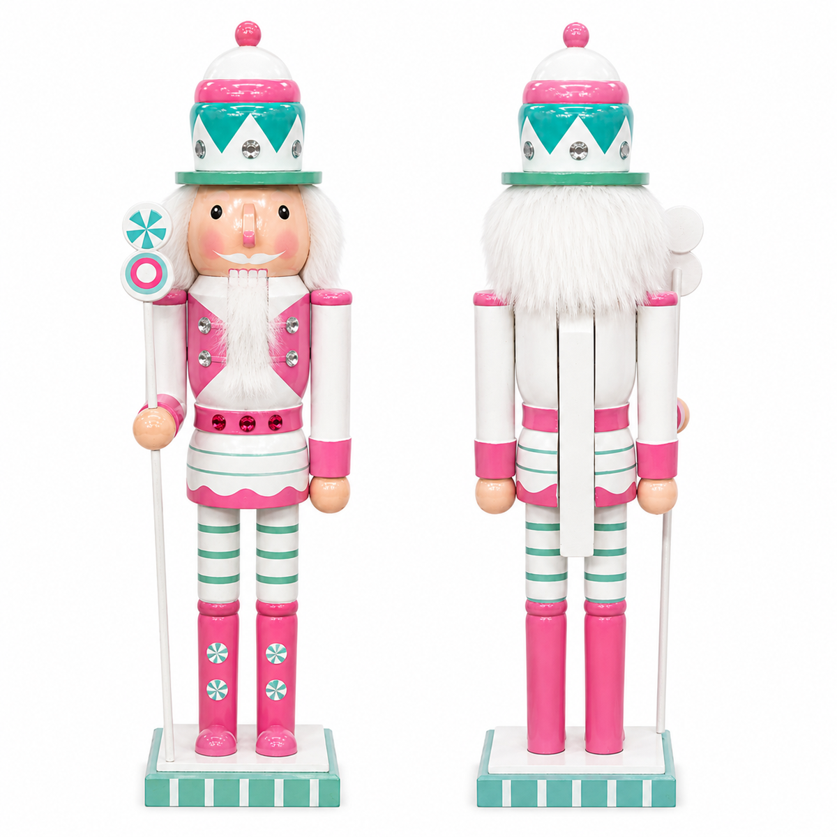 Schiaccianoci in legno natalizio, 38 cm, singolo pezzo del set – addobbi natalizi eleganti Merry Worlds, foto 7