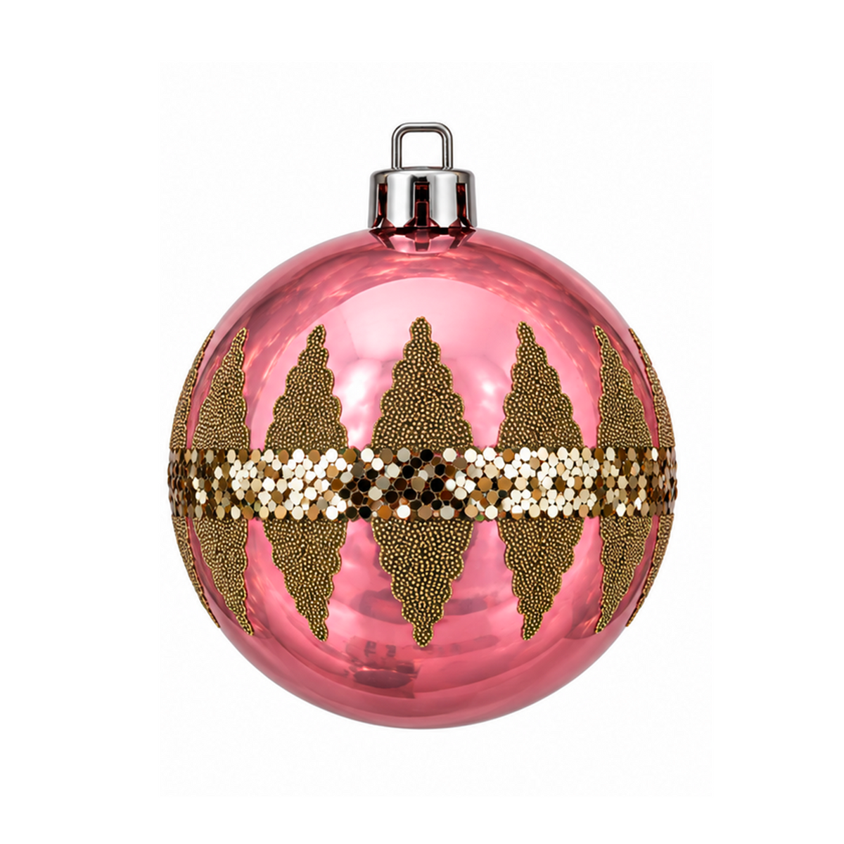 Set 12 palline di Natale infrangibili con alberelli glitter, 8 cm – decorazioni per albero di Natale Merry Worlds, foto 2