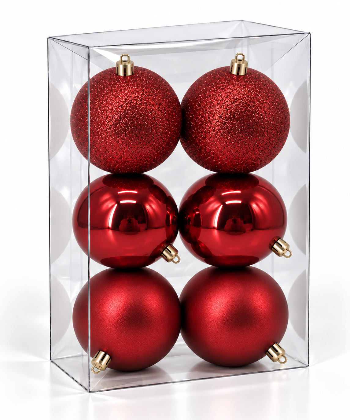 Set 6 palline di Natale infrangibili, 8 cm – palline di Natale infrangibili Merry Worlds
