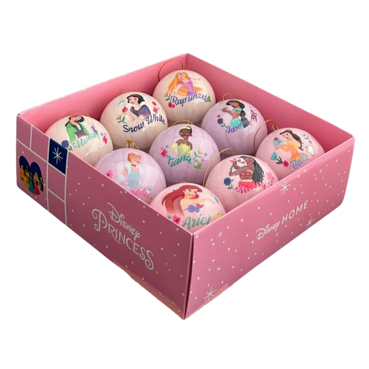 Set 9 palline di Natale Principesse Disney – palline di Natale infrangibili Merry Worlds