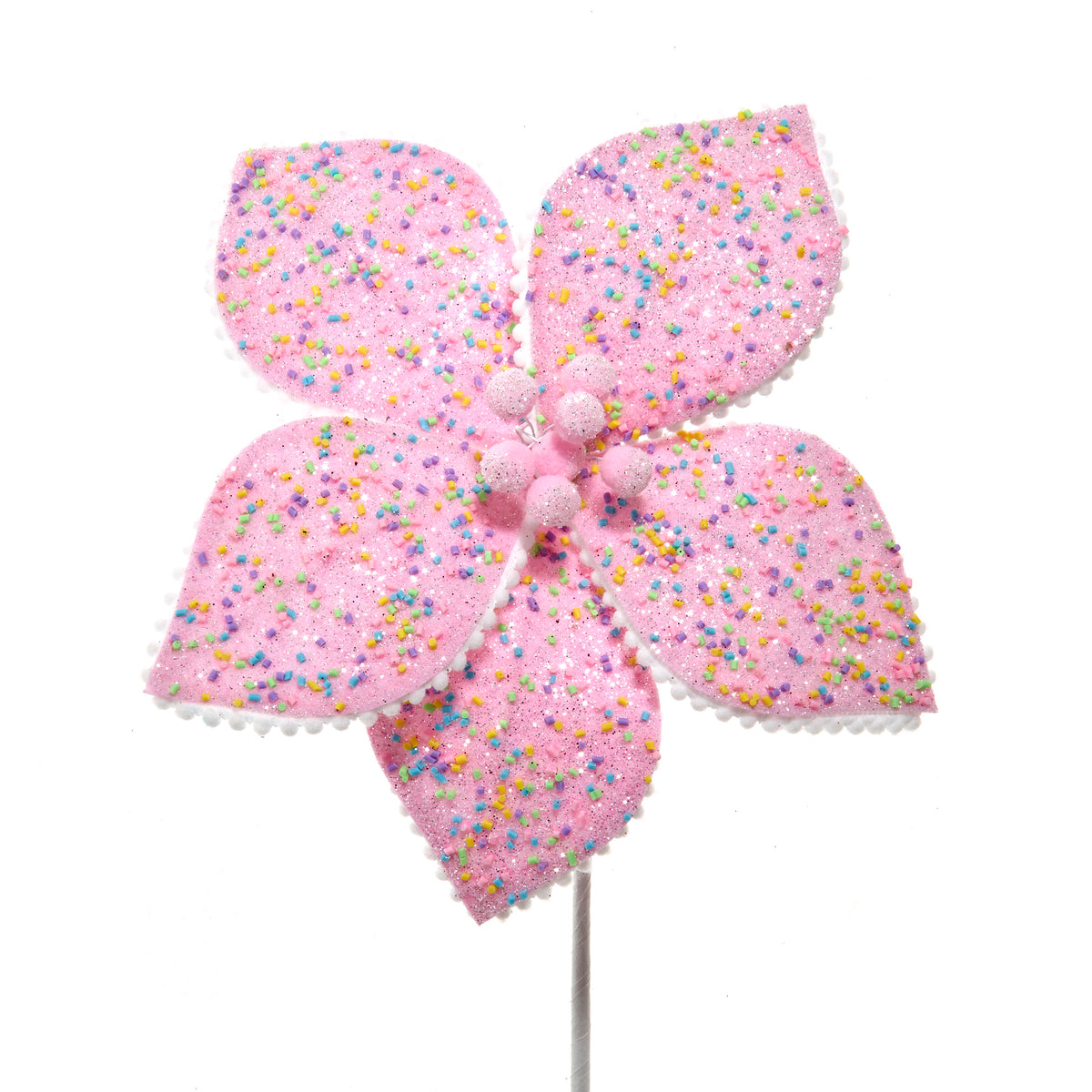 Stella di Natale Rosa Glitterata 35cm – decorazioni natalizie di lusso Merry Worlds