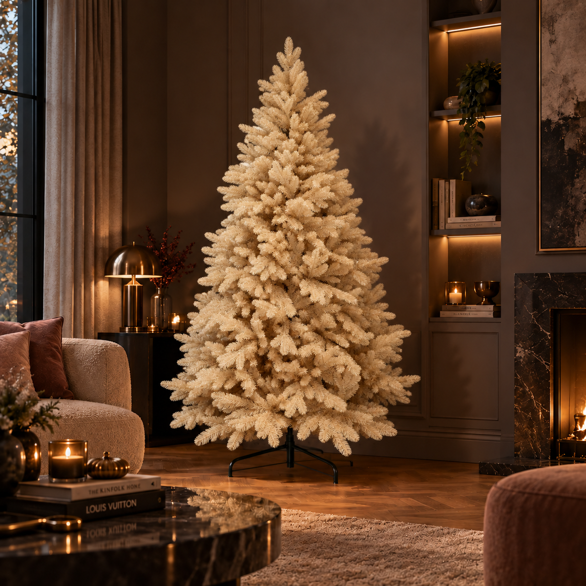 Abete Alpino Elite PE Blush Champagne rosa champagne – decorazioni natalizie di lusso Merry Worlds, foto 2