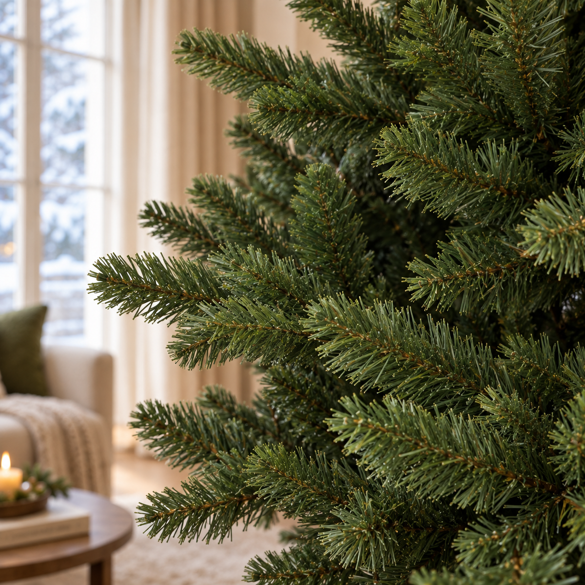 Abete Classico Elite PE, Elegante Albero di Natale, dettaglio dei rami – addobbi natalizi eleganti Merry Worlds, foto 3