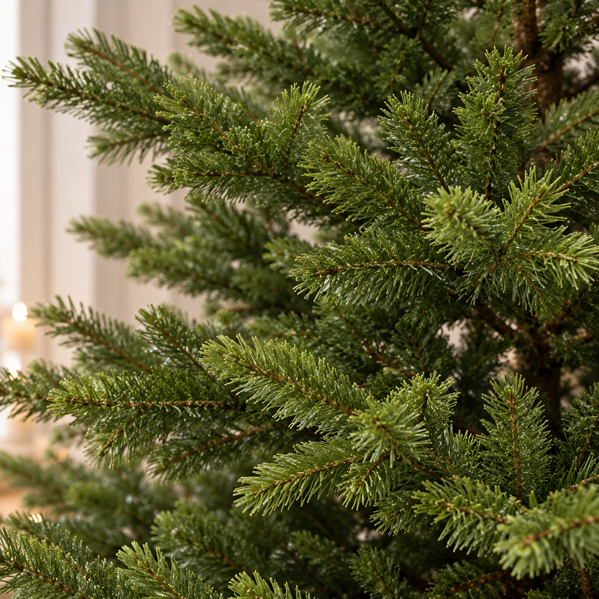 Abete Naturale Elite PE, Albero di Natale Ultrarealistico, dettaglio dei rami – addobbi natalizi eleganti Merry Worlds, foto 3