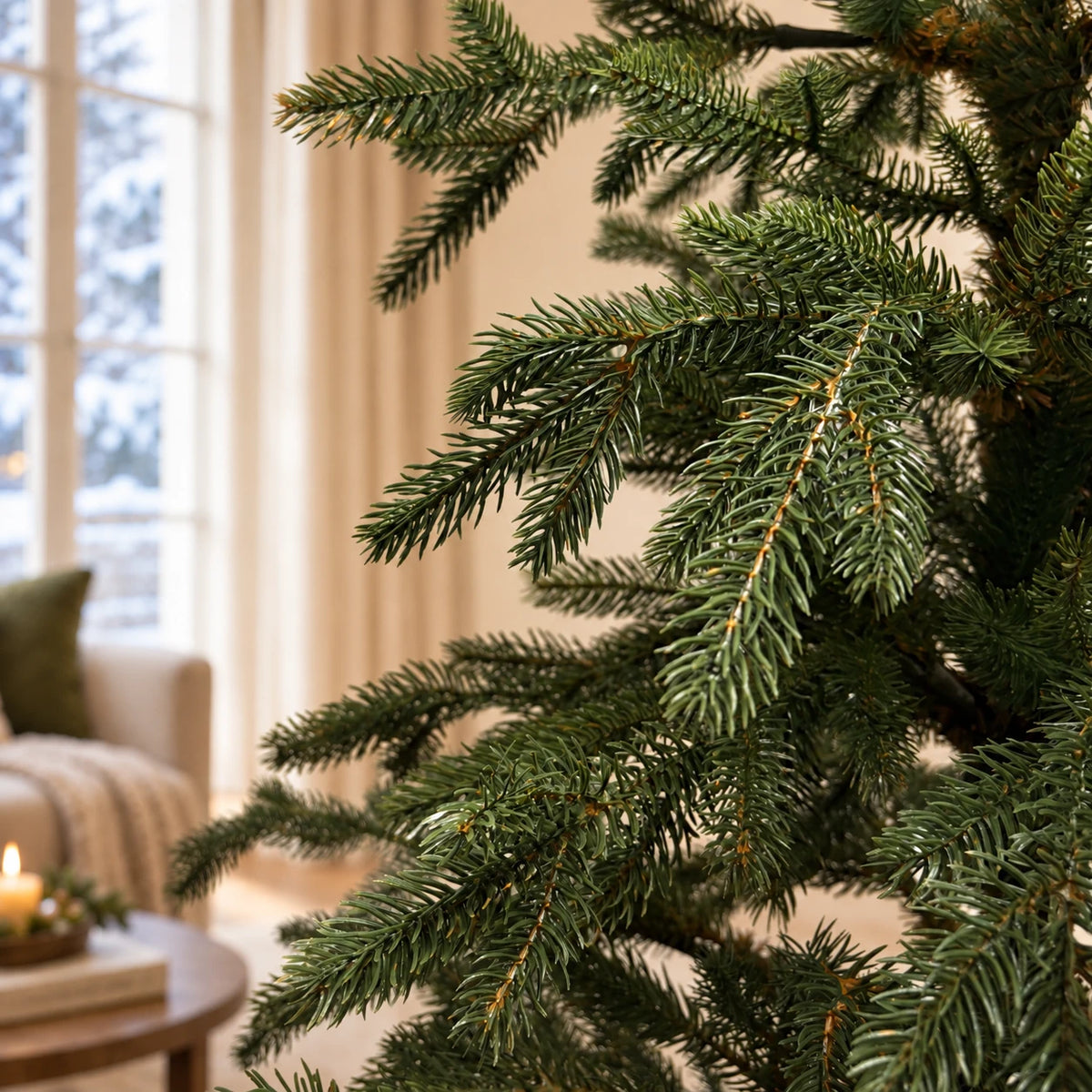 Abete Naturale Elite PE, Albero di Natale Ultrarealistico, dettaglio dei rami – decorazioni natalizie di design Merry Worlds, foto 4