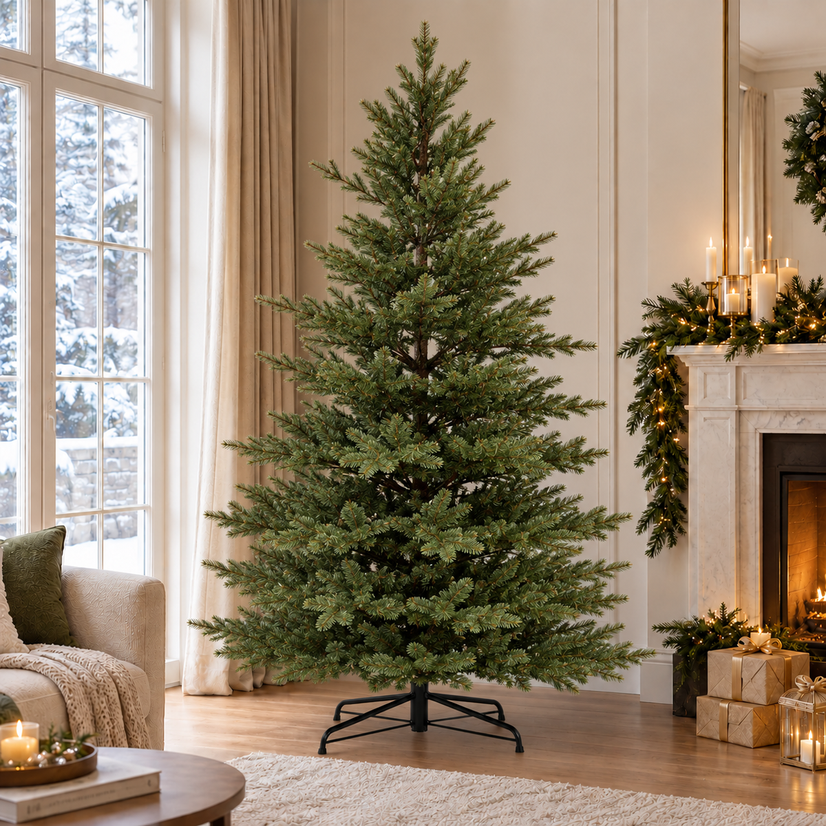 Abete Nordico Elite PE, Albero di Natale Ultrarealistico – decorazioni natalizie di lusso Merry Worlds, foto 2