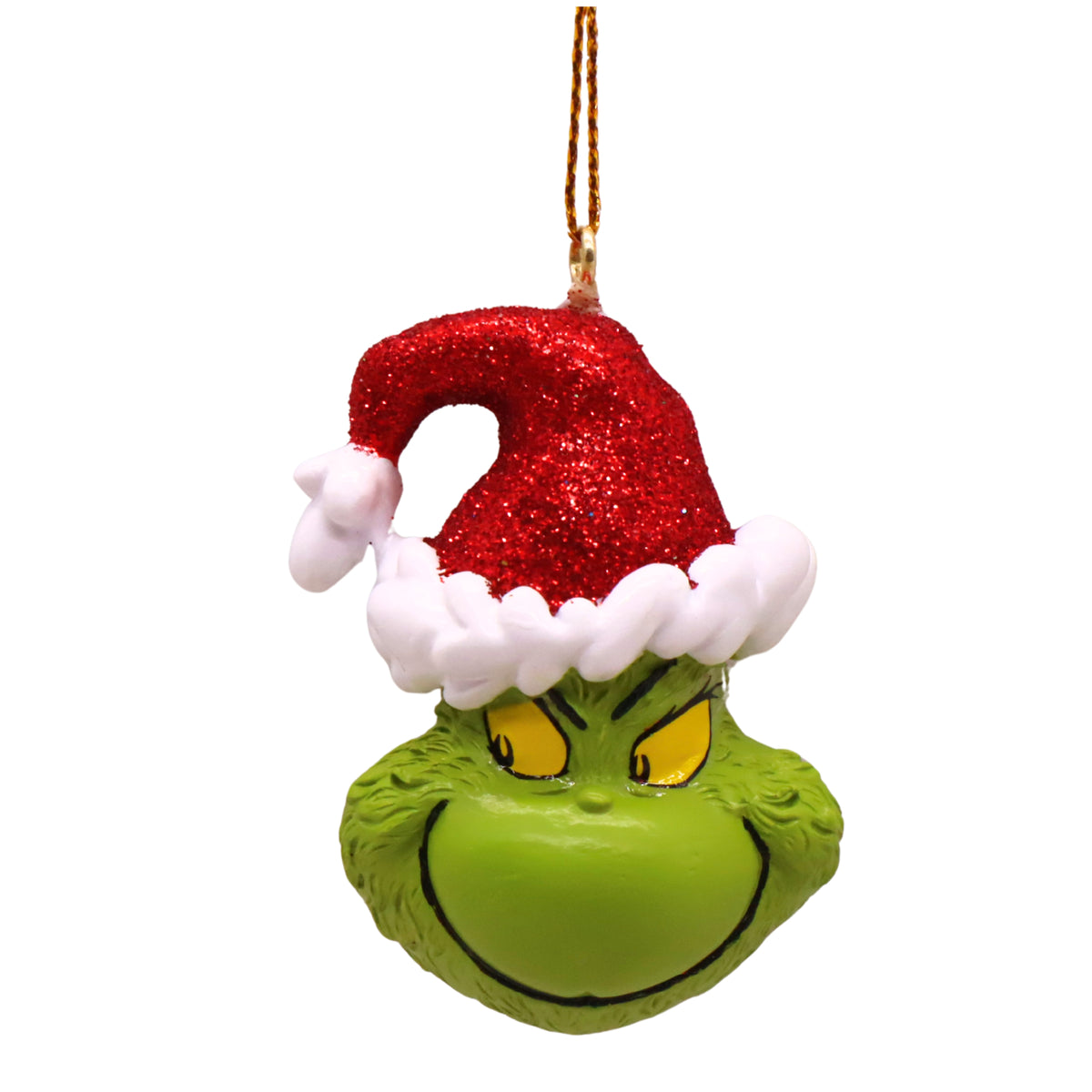 Addobbo Natalizio 3D Grinch con Cappello da Babbo Natale – decorazioni per albero di Natale Merry Worlds