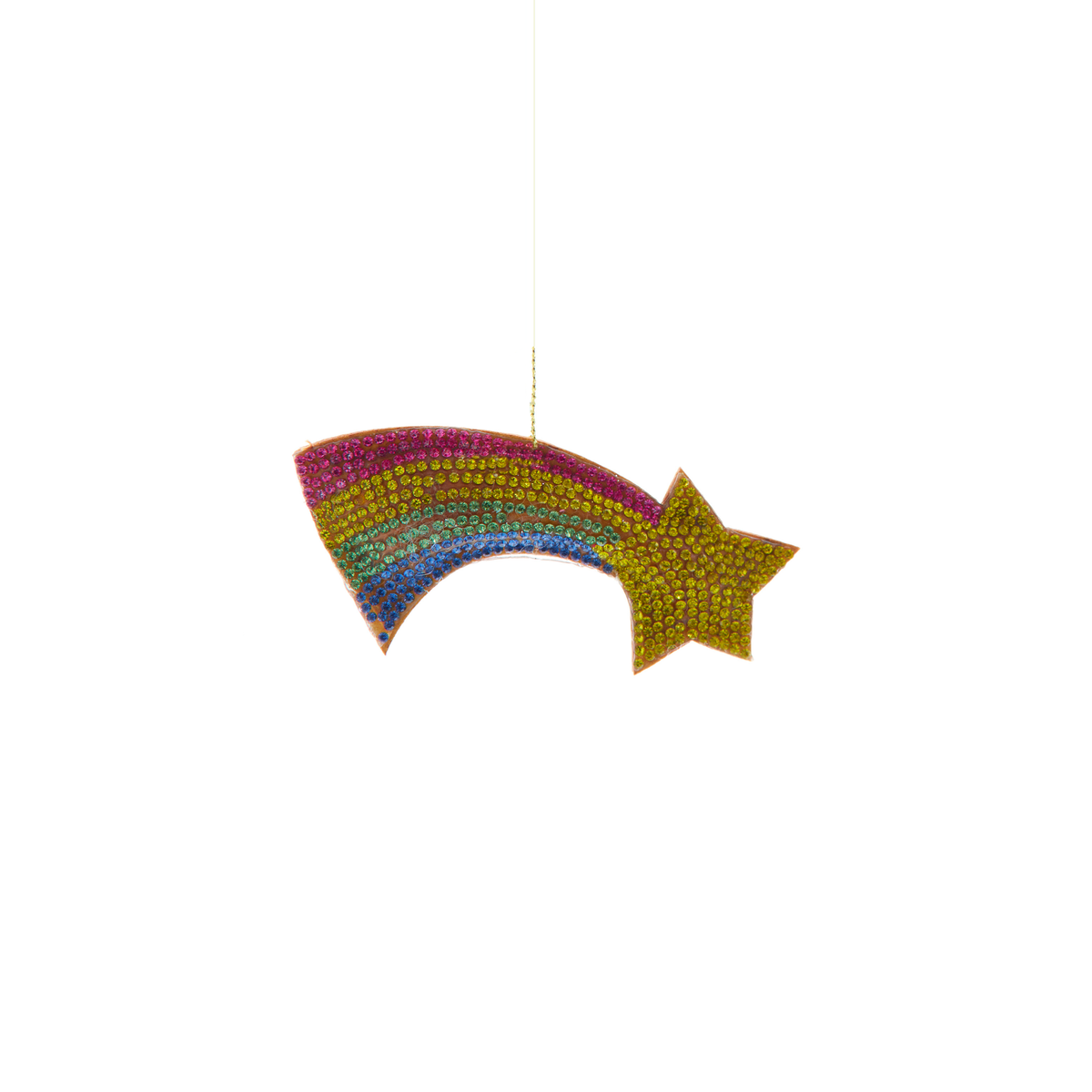 Addobbo arcobaleno, unicorno e stella con strass, 7,5 cm, stella cometa – ornamenti natalizi Merry Worlds, foto 4