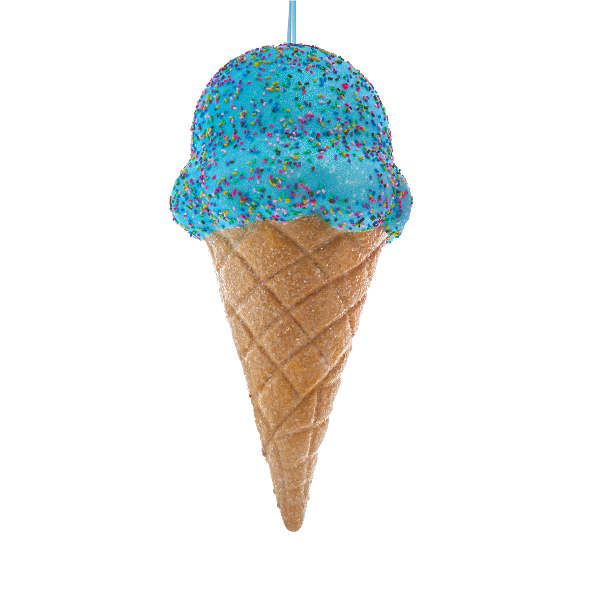 Addobbo natalizio cono gelato grande, 41 cm, colore azzurro – decorazioni per albero di Natale Merry Worlds, foto 2