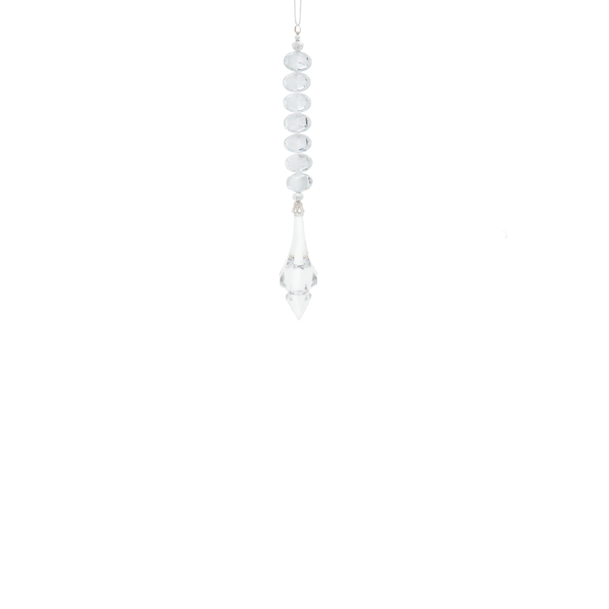 Addobbo natalizio gioiello pendente trasparente, 19 cm, modello A – decorazioni per albero di Natale Merry Worlds, foto 2