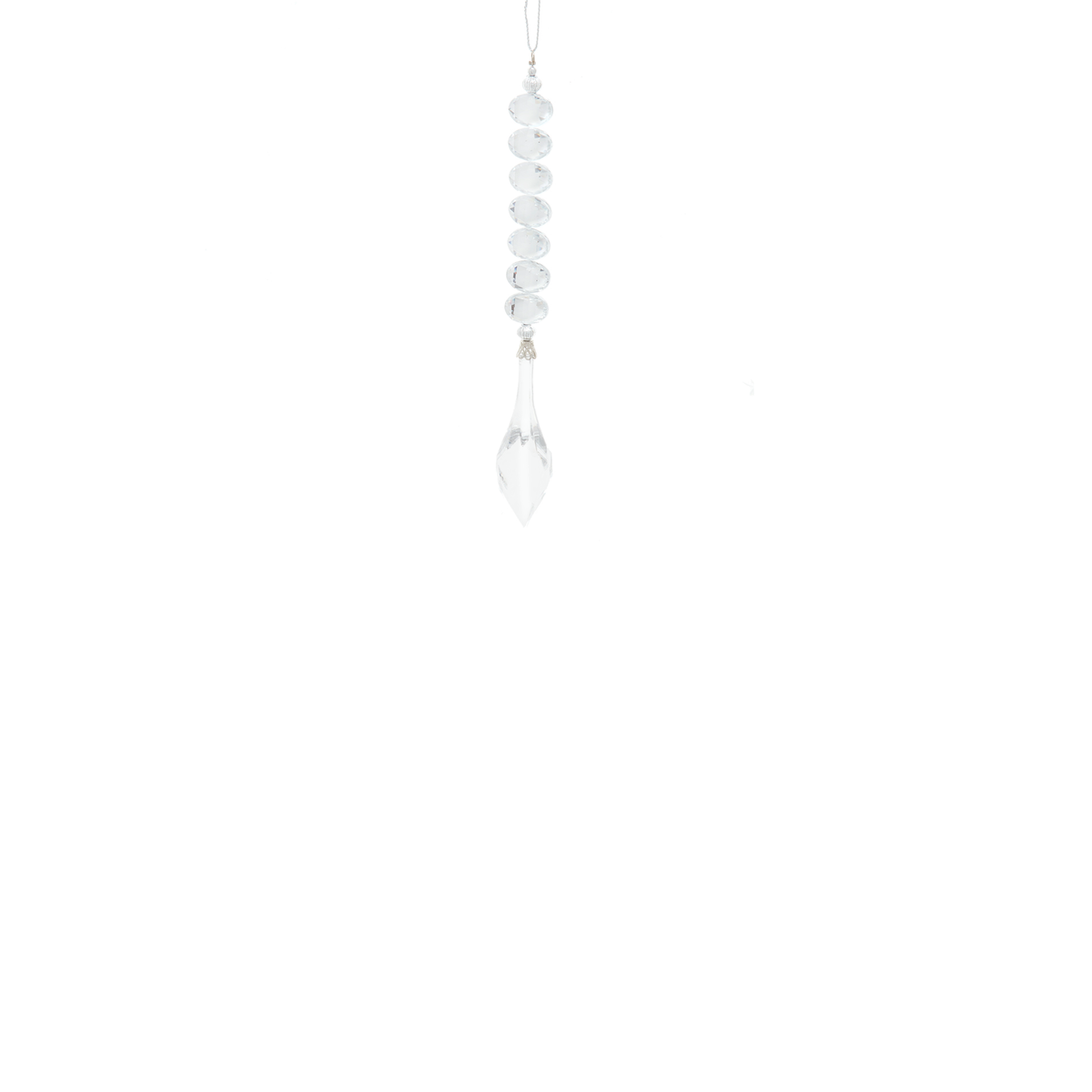 Addobbo natalizio gioiello pendente trasparente, 19 cm, modello B – addobbi natalizi eleganti Merry Worlds, foto 3