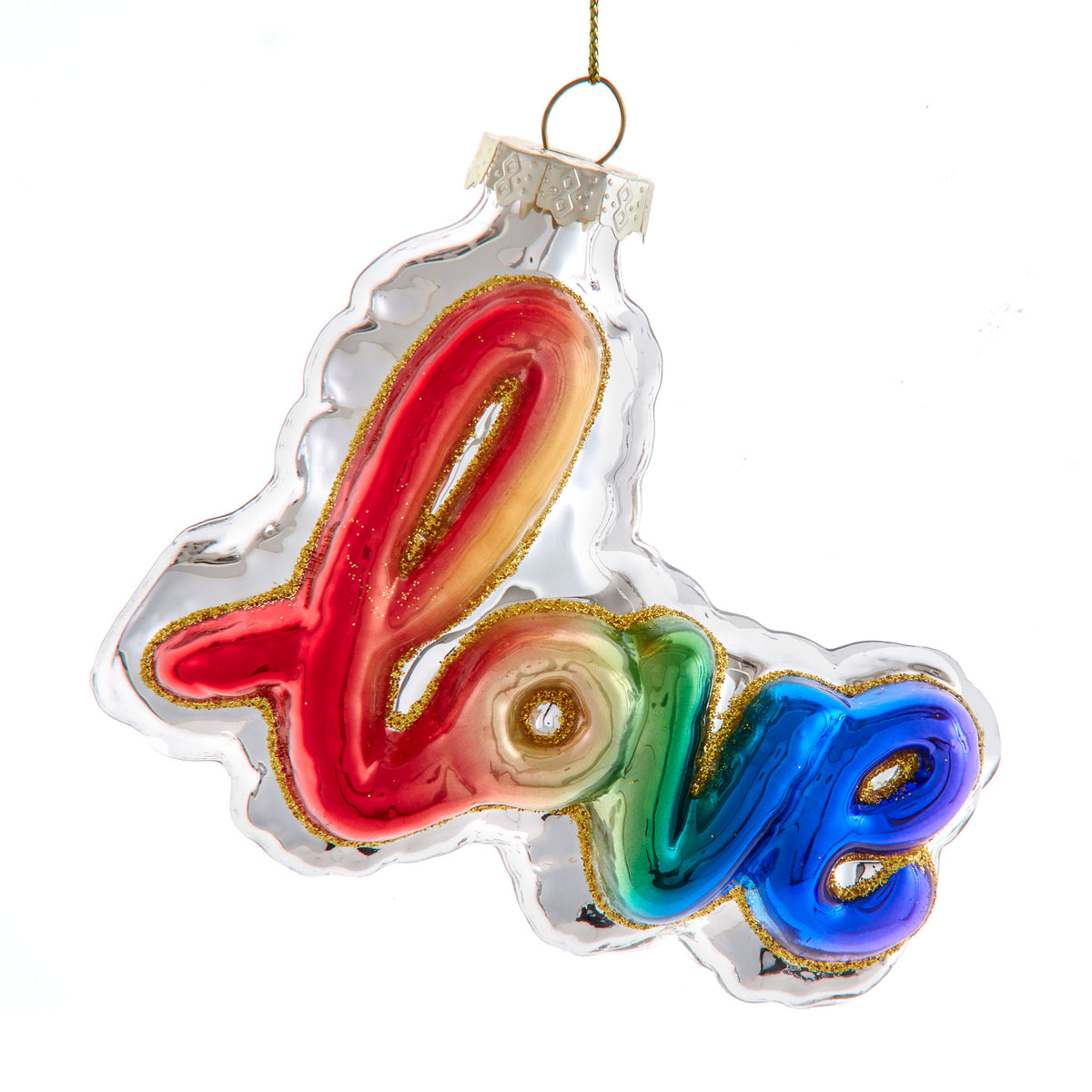 Addobbo Natalizio in Vetro "Pride Love", 9,5 cm – decorazioni natalizie di lusso Merry Worlds