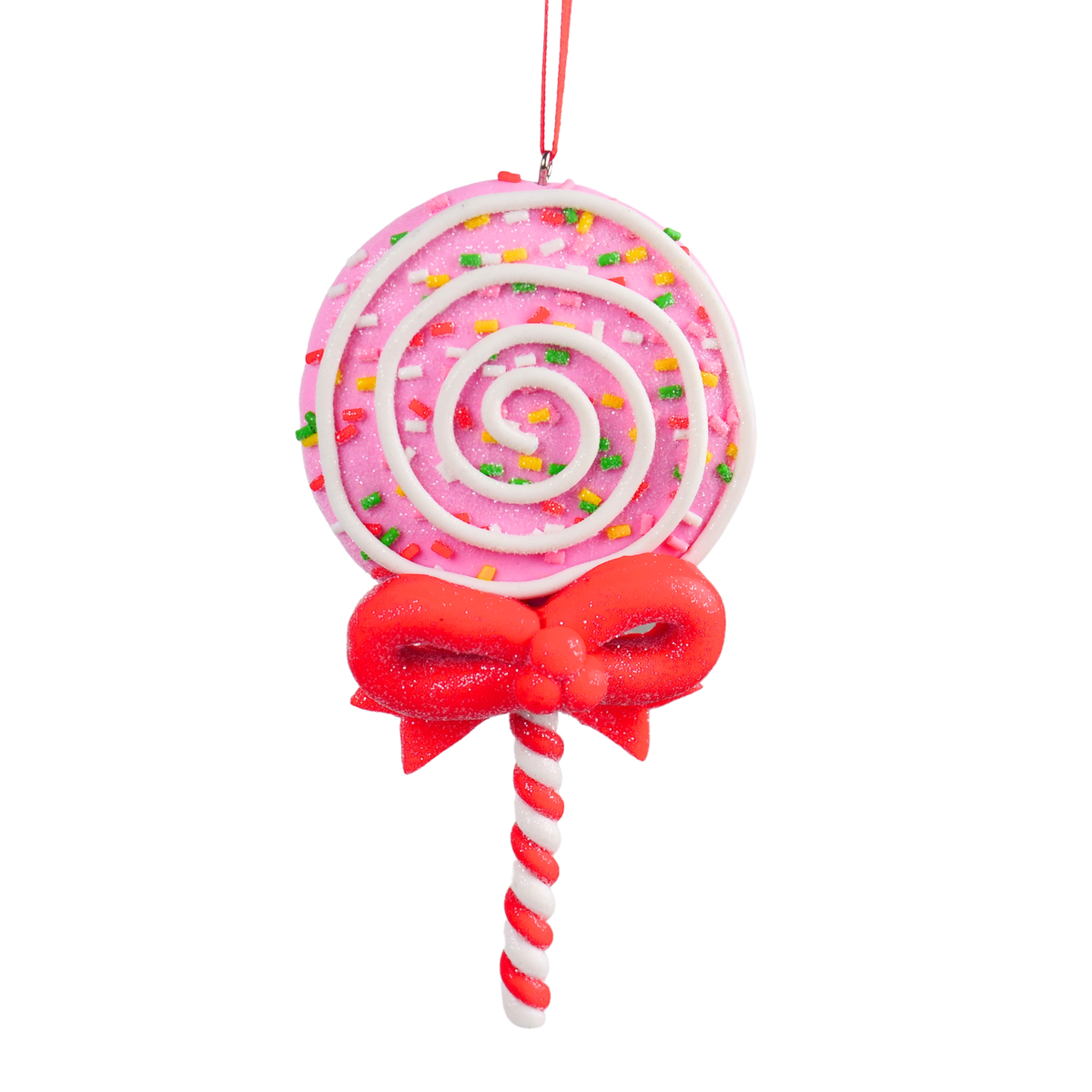 Addobbo natalizio lecca-lecca in pasta, 13 cm, colore rosa – decorazioni per albero di Natale Merry Worlds, foto 2