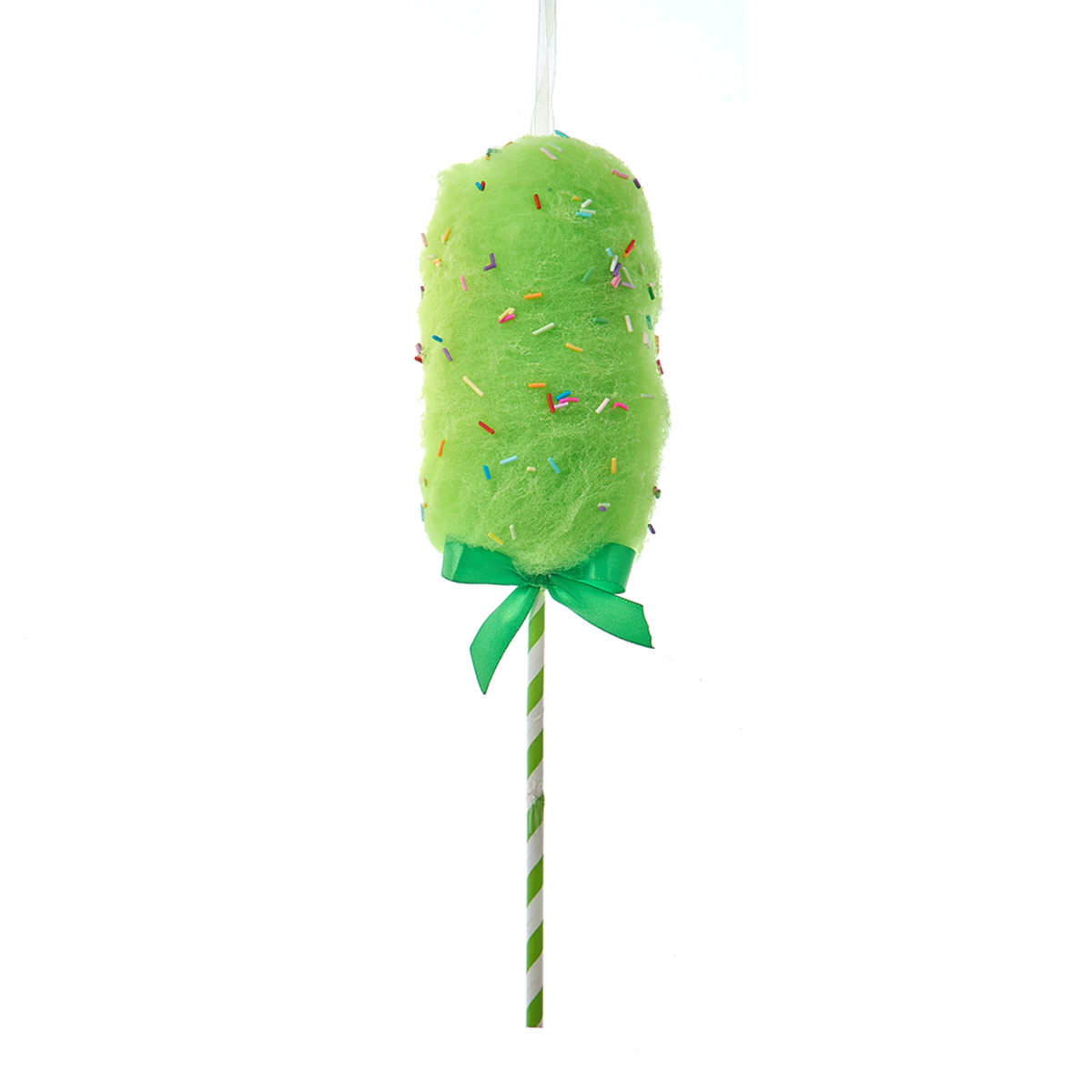 Addobbo natalizio zucchero filato su stecco, 35 cm, colore verde – decorazioni natalizie di lusso Merry Worlds, foto 4