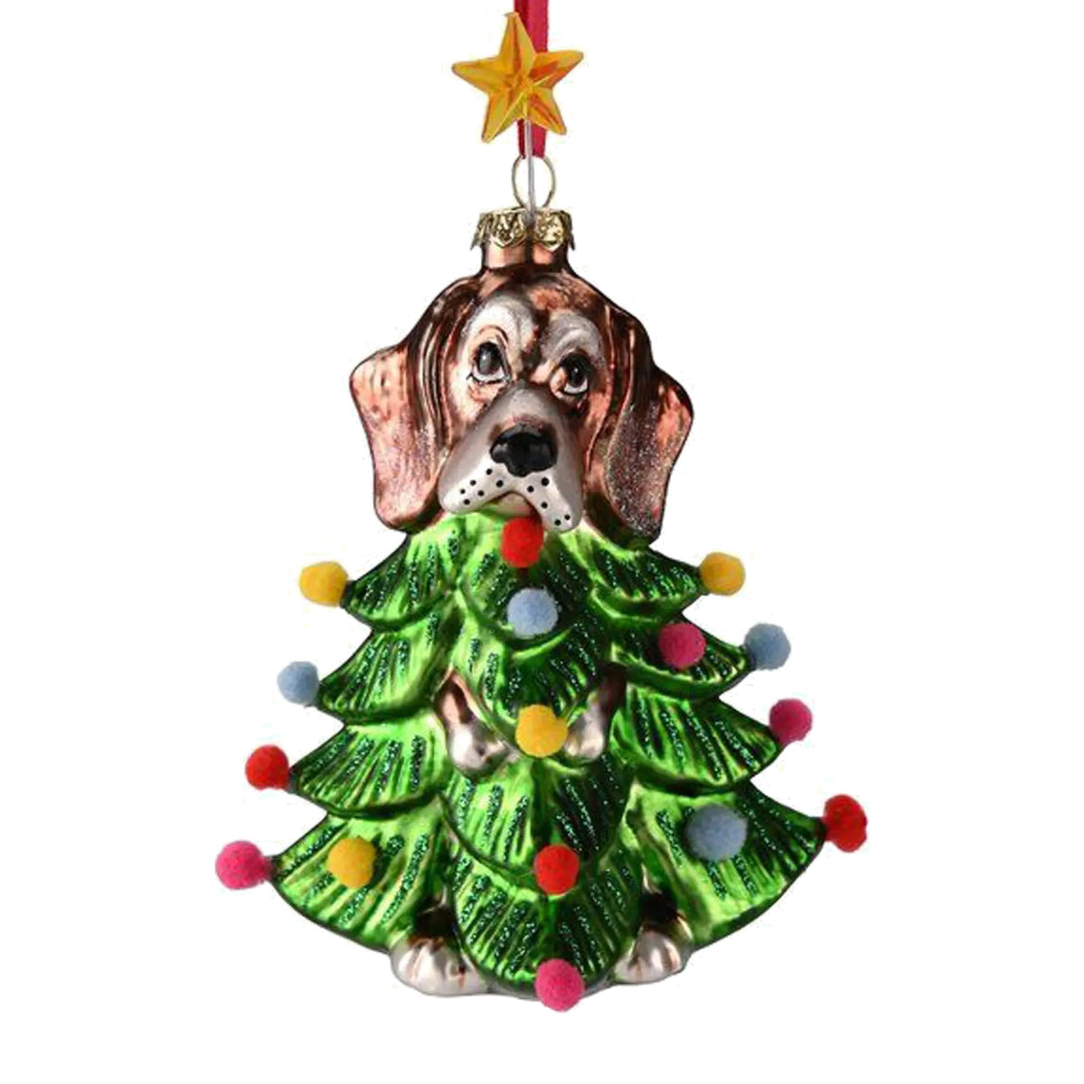 Alano nell'albero di Natale, decorazione natalizia in vetro 14 cm – ornamenti natalizi Merry Worlds