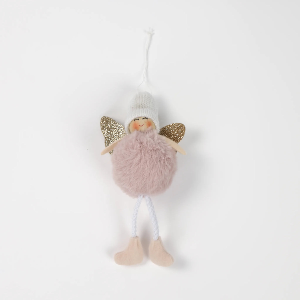 Angelo di Natale con pom pon da appendere, 16 cm – decorazioni per albero di Natale Merry Worlds, foto 2