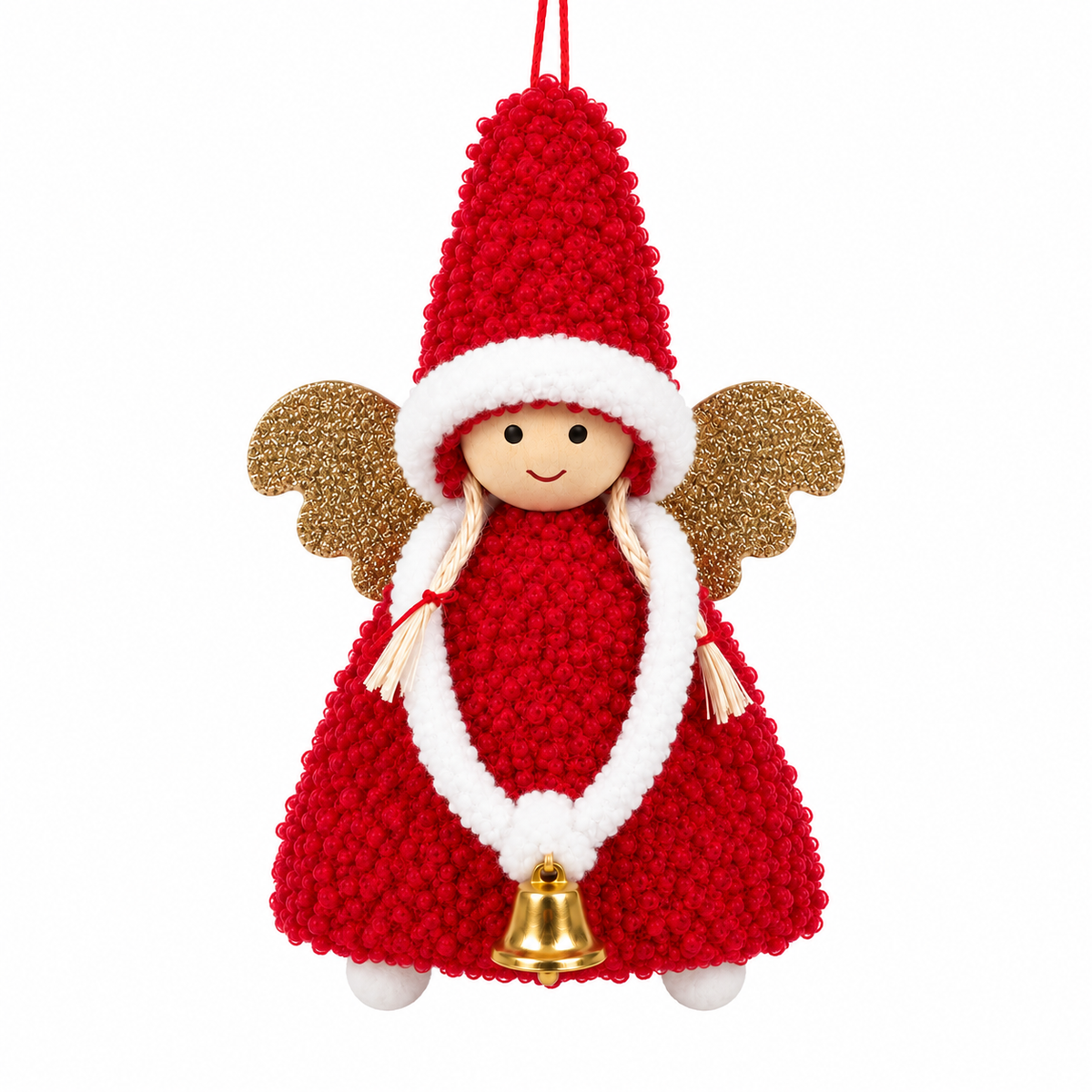 Angelo di Natale da appendere, 13 cm – addobbi natalizi eleganti Merry Worlds, foto 3