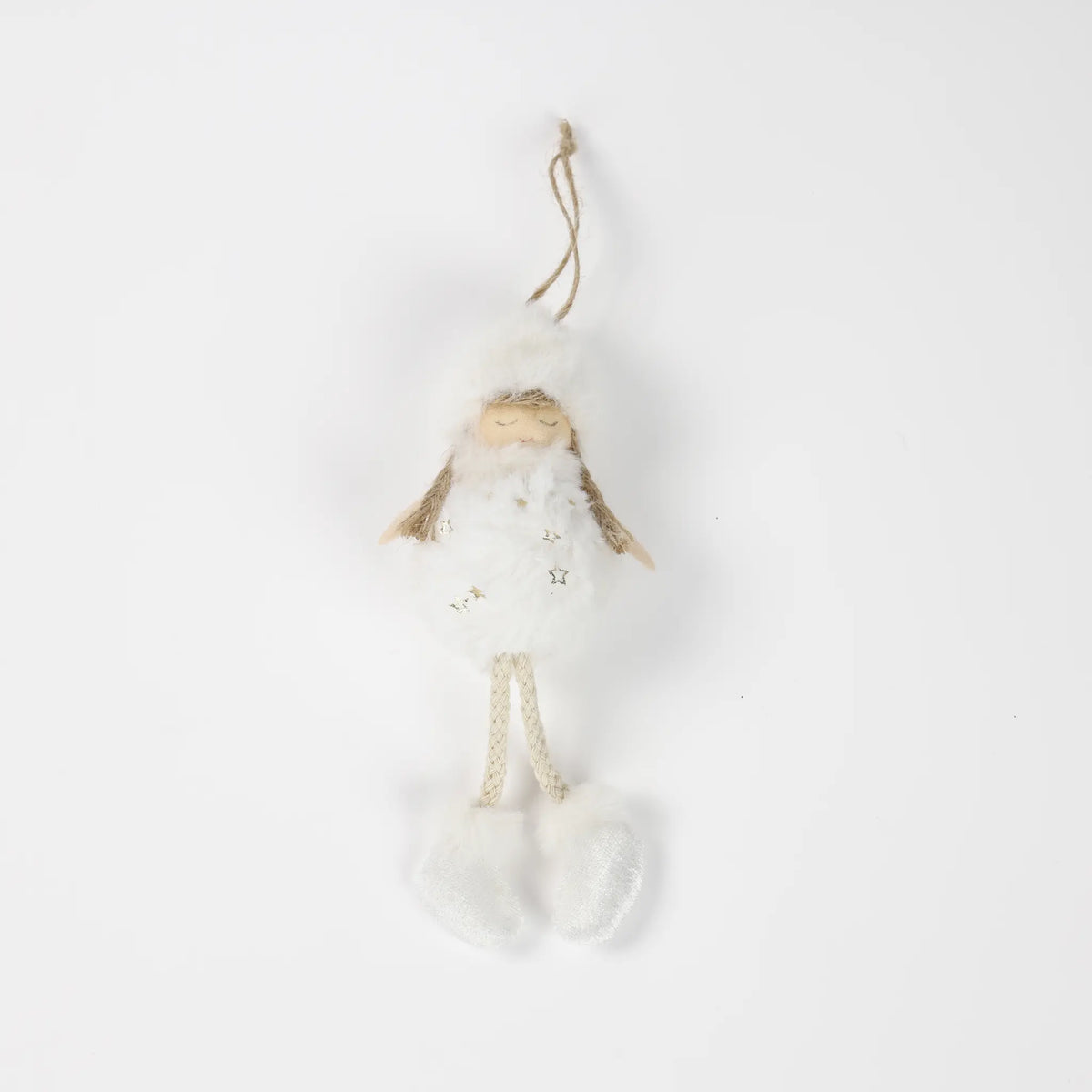 Bambolina di Natale in peluche, 18 cm – ornamenti natalizi Merry Worlds