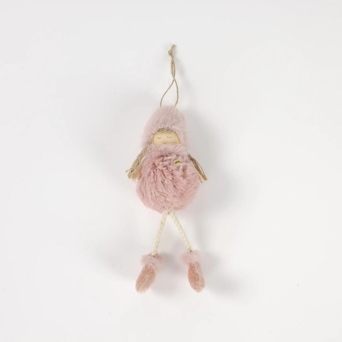 Bambolina di Natale in peluche, 18 cm – decorazioni per albero di Natale Merry Worlds, foto 2