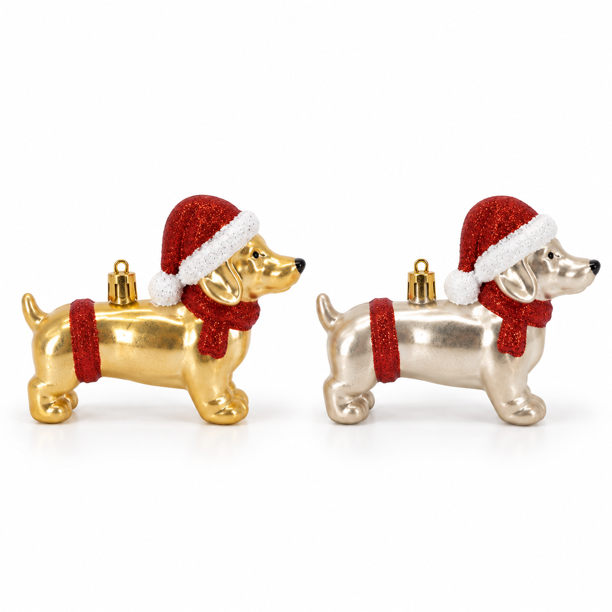 Cane Bassotto per l'Albero di Natale, 9 cm (2 pezzi) – decorazioni per albero di Natale Merry Worlds